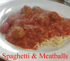 Spaghetti with meat balls